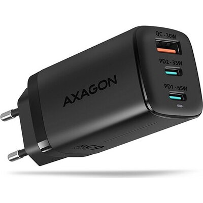 AXAGON ACU-DPQ65 USB-A/2xC Charger, 65W, PD3.0/QC4