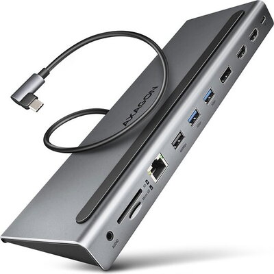 AXAGON HMC-4KX3 USB-C Multiport Dock, 11-port, PD