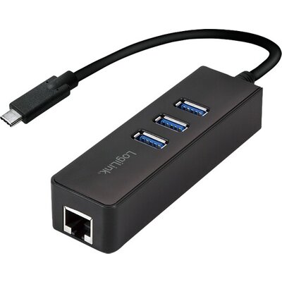 USB-C to Giga LAN + 3xU3.0 HUB, Logilink UA0283