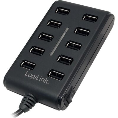 USB HUB 10xUSB2.0, Ext. power, LogiLink UA0125