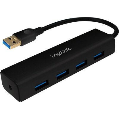 USB HUB 4xUSB3.0, Black, LogiLink UA0295