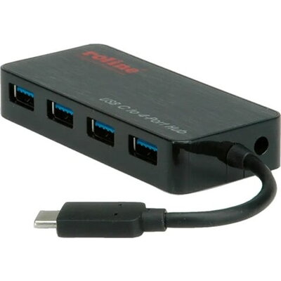 Roline USB HUB 4xUSB3.2,USB-C,Ext.power