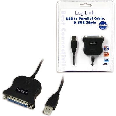 LogiLink USB to PARALLEL converter USB A-M/DB25F