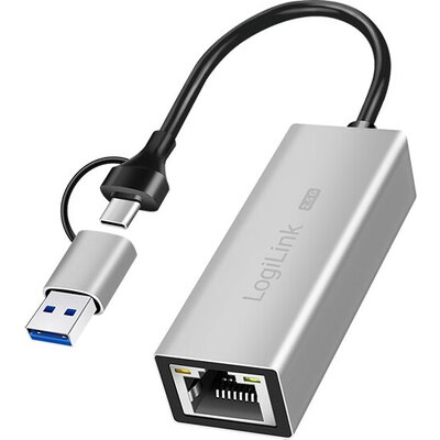 LogiLink USB-A/C 2.5G Ethernet network adapter