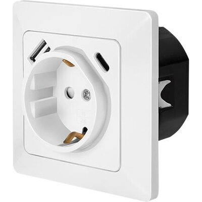 Logilink Wall outlet 1x CEE,1xUSB-A,1xUSB-C