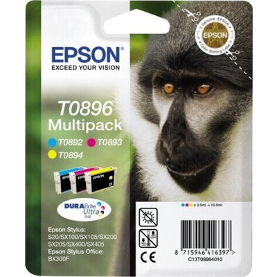 КОМПЛЕКТ 3 ГЛАВИ ЗА EPSON STYLUS S 20/SX 100/105/200/205/400/405/BX 300F - MULTI PACK - C/M/Y - C13T08964010