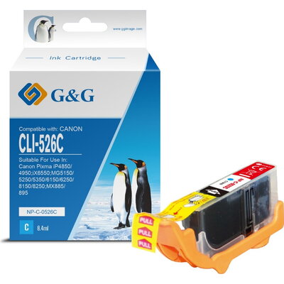 ГЛАВА ЗА CANON PIXMA iP 4850/MG 5150/5250/6150/8150 - Cyan -  ink tank - WITH CHIP / С ЧИП - /526/ - CLI-526C (CLI526C) - BS4541