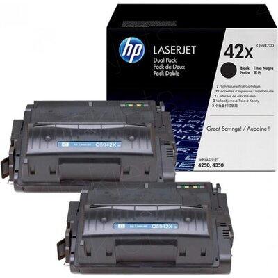 КОМПЛЕКТ 2 КАСЕТИ ЗА HP LASER JET SMART PRINT 4250/4350 - /42X/ - TWIN PACK - Black - P№ Q5942XD