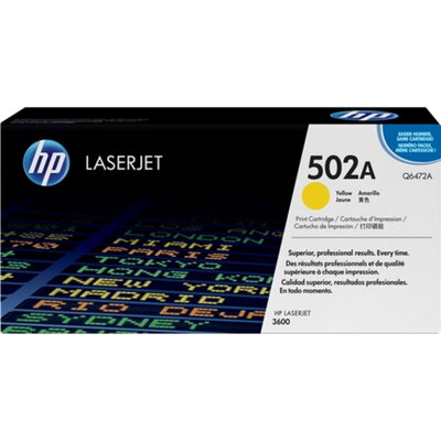 КАСЕТА ЗА HP COLOR LASER JET 3600 - Yellow -  /502A/ - P№ Q6472A