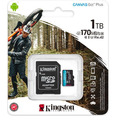 Карта памет Kingston Canvas Go! Plus, 1TB, UHS-I, Class 10, U3, V30, A2