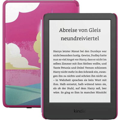 E-Book Reader Kindle Kids (2022 RELEASE), 16GB, UNICORN VALLEY, розов, 6 инча, включва калъф