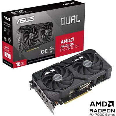 Видео карта ASUS DUAL-RX7600XT-O16G