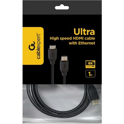 Кабел GEMBIRD Ultra High speed HDMI cable with Ethernet, 8K select series, 1 m