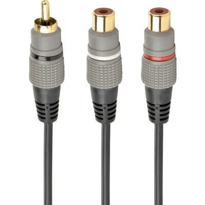 Кабел GEMBIRD Premium RCA (M) to 2x RCA (F) splitter  cable, 0.2 m