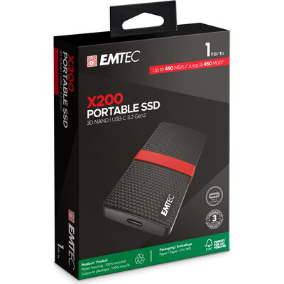 SSD диск EMTEC EXT SSD X200 1T /USB-C