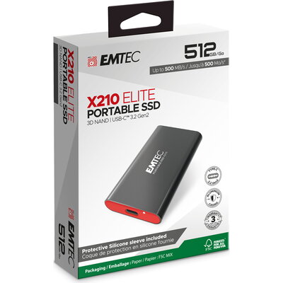 SSD диск EMTEC EXT X210 512G /USB-C