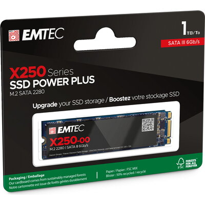 SSD диск EMTEC X250 1TB - M2 2280 SATA