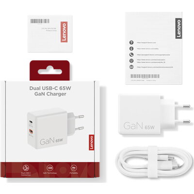 Lenovo DUAL 65W USB-C White
