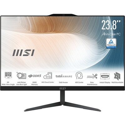 Компютър MSI MODERN AM242 1M AIO - 24" FHD, Intel Core 3 100U, Windows 11 Pro