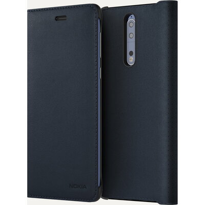 Калъф за телефон NOKIA 8 LEATHER FLIP COVER BLUE CP-801