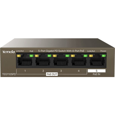 SWITCH TENDA TEG1105PD 5P Gigabit POE SWITCH TENDA TEG1105PD 5P Gigabit POE