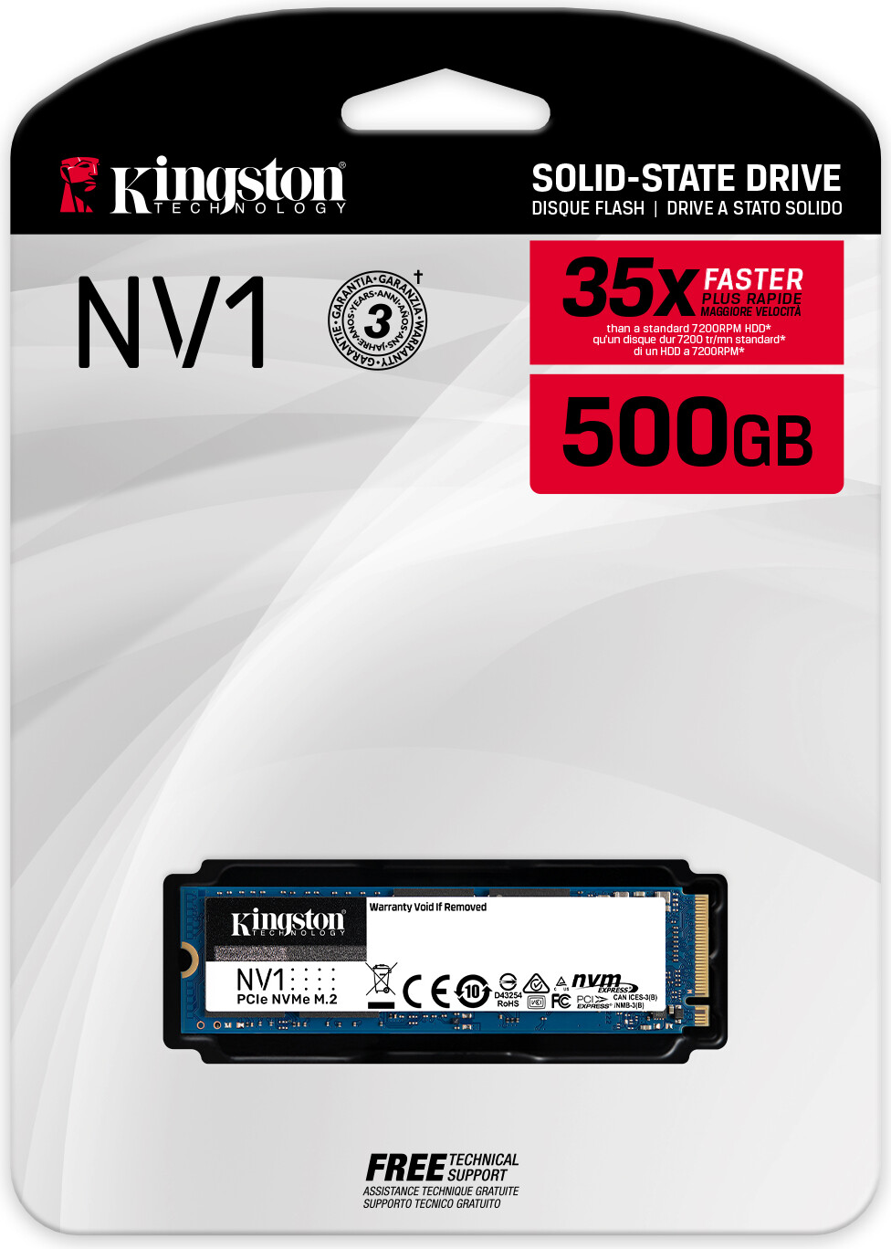 Ssd накопитель kingston nv1 snvs 500g 500гб m 2 2280 pci e x4 nvme обзор