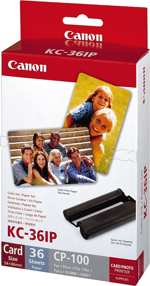 Хартия Canon Color Inkpaper Set Kc 36ip Credit Card Size 36 Sheets 7739a001ah 1413